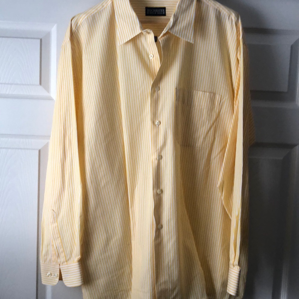 Rochester Big & Tall Striped Dress Shirt